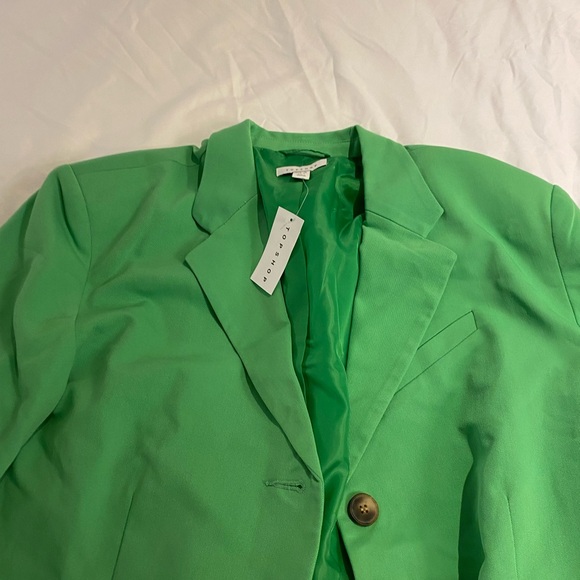 NEW Topshop Belted Blazer in Green with Buttons US size 6 women’s oversized fit - Picture 9 of 16